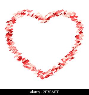 Cadre coeur Saint-Valentin Illustration de Vecteur