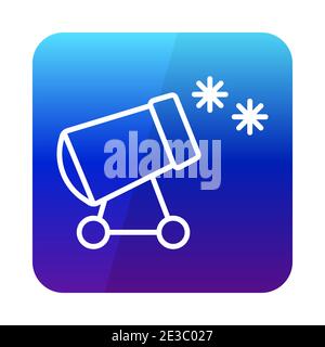 Icône de vecteur de canon à neige. Panneau hiver. Symbole graphique pour la conception, le logo, l'application, l'interface utilisateur du site Web et des applications de voyage et de tourisme Illustration de Vecteur