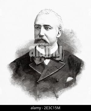 Felix François Faure (1841-1899), Président de la république française, décédé subitement le 16 février, France. De la Ilustracion Española y Americana 1895 Banque D'Images
