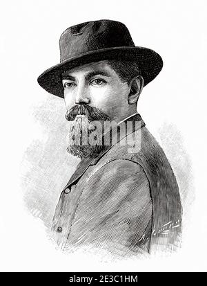 Enrique Collazo Tejada (Santiago de Cuba 1848 - la Havane 1921) était un militaire cubain et patriote. Général de brigade de l'Armée de libération de Cuba. De la Ilustracion Española y Americana 1895 Banque D'Images