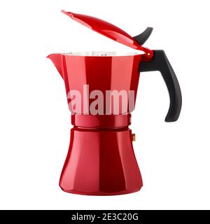 Canne à café, isolée sur blanc avec passe-cheveux Banque D'Images