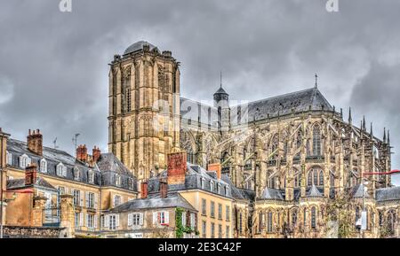 Cathédrale du Mans, France, HDR image Banque D'Images