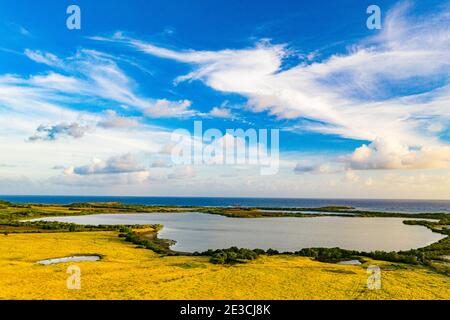 L'étang des Salines est situé dans le sud de la Martinique et est un site Ramsar depuis le 15 septembre 2008. Banque D'Images