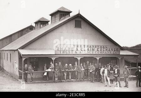 Photographie du XIXe siècle : The Exchange, Barberton, Afrique du Sud Banque D'Images