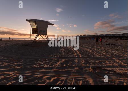 Les gens à Pacific Beach San Diego pendant l'été COVID Banque D'Images