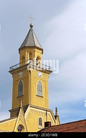 Cathédrale catholique romaine de l'Exaltation de la Sainte Croix (XIIIe siècle), Berehive, Ukraine Banque D'Images