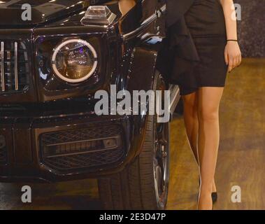 Belgrade, Serbie - 29 mars 2019 : MERCEDES. Salon international de l'automobile de Belgrade. Salon de la voiture. Banque D'Images