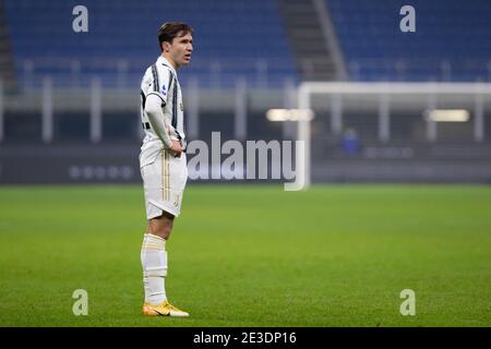 Federico Chiesa de Juventus FC pendant le championnat italien Serie UN match de football entre FC Internazionale et Juventus FC le 17 janvier 2021 au stade Giuseppe Meazza à Milan, Italie - photo Morgese-Rossini / DPPI / LiveMedia Banque D'Images