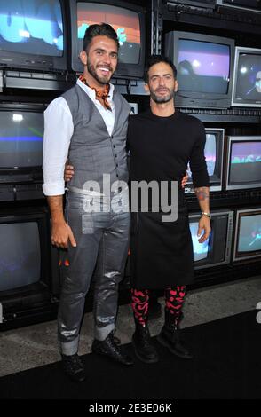 Marc Jacobs and husband Lorenzo Martone out and about in the West Village.  Jacobs was wearing a kilt and carrying a Hermes bag Stock Photo - Alamy