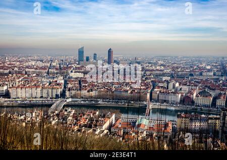 Vue sur Lyon, France Banque D'Images