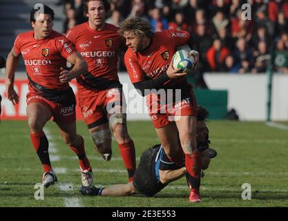 Cedric Heymans lors du match de rugby de la coupe Heineken, Stade Toulousain contre Glasgow au stade Ernest Wallon de Toulouse, France, le 17 janvier 2009. Photo de Steeve McMay/Cameleon/ABACAPRESS.COM Banque D'Images