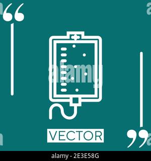 Icône du vecteur de perfusion icône linéaire. Ligne de contour modifiable Illustration de Vecteur