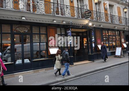 Vue sur le Restaurant 'le Procope', rue de l'ancienne Comédie à Paris, France, le 26 janvier 2009. Photo de Mousse/ABACAPRESS.COM Banque D'Images