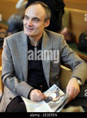 Philippe Val, rÀdacteur en chef de Charlie Hebdo, au Tribunal de Lyon, France le 27 janvier 2009, ou s'est ouvert le processus intenté par la LICRA au dessinateur sine, ne Maurice Sinet, pour l'incitation À la haine raciale. Photo de Vincent Dargent/ABACAPRESS.COM Banque D'Images