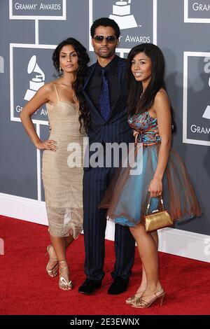 Eric Benet, Manuela Testolini (à gauche) et sa fille India arrivent au 51ème Grammy Awards annuel, qui s'est tenu au Staples Center de Los Angeles, CA, Etats-Unis le 8 février 2009. Photo de Lionel Hahn/ABACAPRESS.COM Banque D'Images