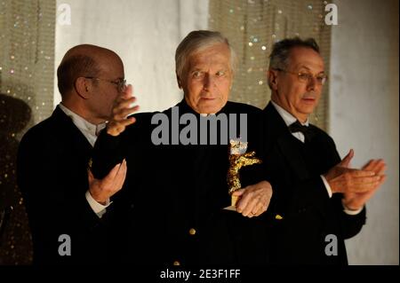 Le compositeur français Maurice Jarre reçoit un ours d'or honoraire lors du 59ème Festival international du film de Berlin au cinéma international le 12 février 2009 à Berlin, en Allemagne. Photo de Mehdi Taamallah/ABACAPRESS.COM Banque D'Images