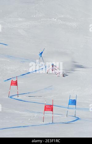 Benjamin Raich, en Autriche, participe à la 1ère course de slalom géant pour hommes qui s'est tenue aux Championnats du monde de ski sur le parcours face de Bellevarde à Val d'Isère, Alpes françaises, France, le 13 février 2009. Photo de Nicolas Gouhier/Cameleon/ABACAPRESS.COM Banque D'Images