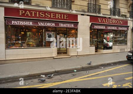 Illustration de la 'Patisserie Vaudron' à Paris, France, le 27 février 2009. Photo de Giancarlo Gorassini/ABACAPRESS.COM Banque D'Images