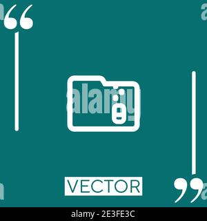 Zip icône de vecteur de dossier compressé icône linéaire. Ligne de contour modifiable Illustration de Vecteur