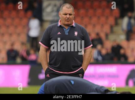 L'entraîneur du Stade Francais John McKenzie lors du match de rugby Top 14, Stade Francais contre Bourgoin au stade Jean-Bouin à Paris, France, le 7 mars 2009. Photo de Steeve McMay/ABACAPRESS.COM Banque D'Images