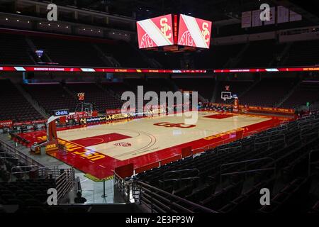 Vue générale du tribunal de Galen Centre devant un NCAA jeu de basket-ball féminin entre les chevaux de Troie de la Californie du Sud et L'État de Washington Banque D'Images