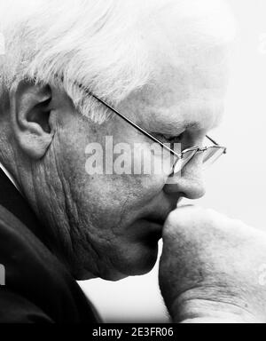 Edward Liddy, président et chef de la direction d'American International Group, témoigne lors d'une audience du comité des services financiers de la Chambre sur Capitol Hil à Washington, DC, Etats-Unis, le 18 mars 2009. Photo par Olivier Douliery/ABACAPRESS.COM Banque D'Images