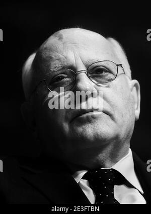 L'ancien président soviétique Mikhaïl Gorbatchev s'exprime au Forum de réconciliation du Business Council des Amériques à Washington, DC, USA le 20 mars 2009. Photo par Olivier Douliery/ABACAPRESS.COM Banque D'Images