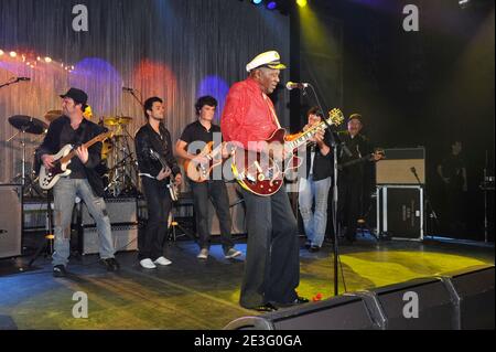 La chanteuse Chuck Berry se produit lors du Monte Carlo Rock 'N Rose ball 2009 qui s'est tenu au Sporting Monte Carlo le 28 mars 2009 à Monte Carlo, Monaco. Photo de SBM/ABACAPRESS.COM Banque D'Images