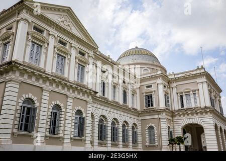 Singapour 17 janvier 2021 : le Musée national de Singapour est dédié à l'histoire de Singapour. C'est le plus ancien musée de Singapour. Banque D'Images