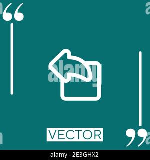 Bouton de déconnexion souligné icône linéaire. Ligne de contour modifiable Illustration de Vecteur