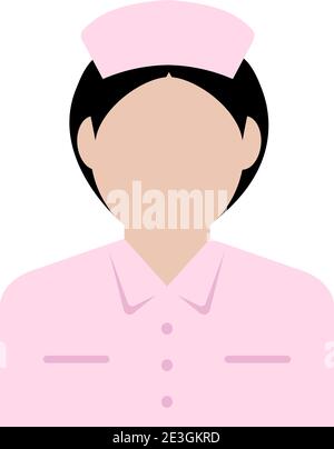 Illustration de l'icône de l'avatar du travailleur (haut du corps) / infirmière, travailleur de la santé Illustration de Vecteur