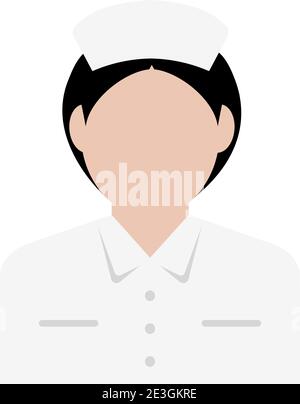 Illustration de l'icône de l'avatar du travailleur (haut du corps) / infirmière, travailleur de la santé Illustration de Vecteur