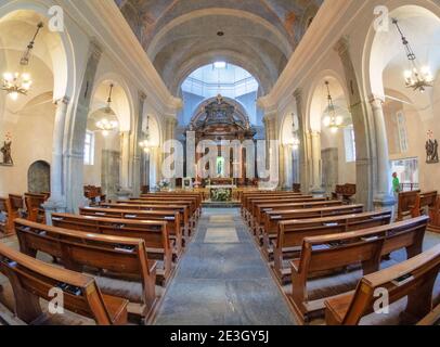 Le sanctuaire marial d'Oropa est dédié à la Vierge Noire. Le Mont Sacré d'Oropa est un site classé au patrimoine mondial de l'UNESCO. Biella Piémont, Italie. Banque D'Images