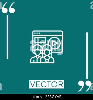 Icône de vecteur visiteur unique icône linéaire. Ligne de contour modifiable Illustration de Vecteur