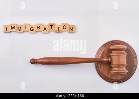 Concept de justice en matière d'immigration. Banque D'Images