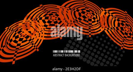 Modèle graphique abstrait et coloré avec plusieurs formes géométriques superposées Illustration de Vecteur