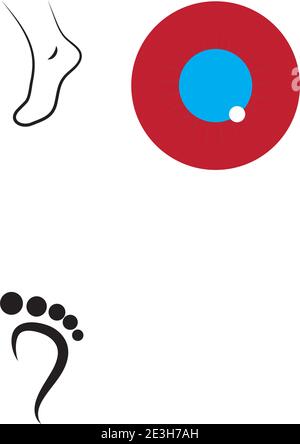 Pied logo modèle vecteur symbole nature Illustration de Vecteur