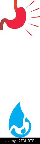 L'icône de l'estomac concept dessins vector illustration Illustration de Vecteur