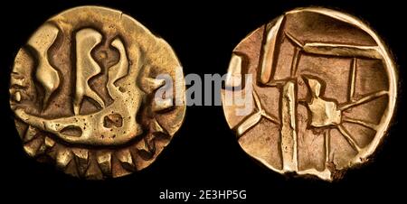 ABC 2205 Durotriges Duro Boat Gold Quarter Stater Banque D'Images