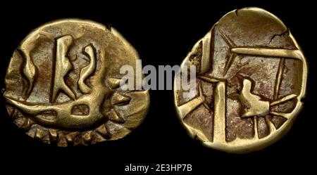 ABC 2205 Durotriges Duro Boat Gold Quarter Stater Banque D'Images