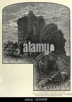 L'ÉGLISE DE ST. ANNE, BEIT JIBRIN [Beit Guvrin]. Appelé par les Arabes El Keniseh, il se trouve à mille soixante-douze pieds au-dessus de la mer, en face de Tell Sansannah (Santa Hanna). C'était à l'origine une église byzantine, mais elle a été restaurée par les Croisés. Gravure en bois de 'la Palestine pittoresque, le Sinaï et l'Egypte' par Wilson, Charles William, Sir, 1836-1905; Lane-Poole, Stanley, 1854-1931 Volume 3. Publié par J. S. Virtue and Co 1883 Banque D'Images