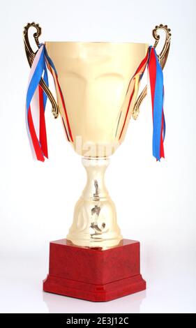 Le trophée d'or gros plan photo de haute qualité Banque D'Images
