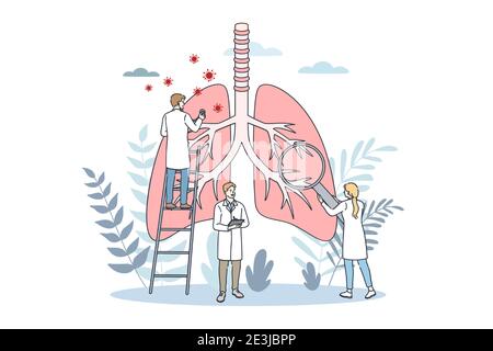 Pulmonologiey et poumons concept de santé Illustration de Vecteur