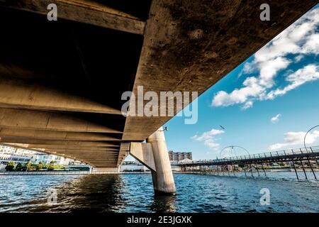 Southport front de mer & Promenade, Ocean Plaza, Ramada Hotel, Bliss Hotel, Genting Casino, Marine Lake, Marine Way Bridge, Pier, Funland, Pleasueland Banque D'Images