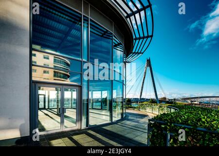 Southport front de mer & Promenade, Ocean Plaza, Ramada Hotel, Bliss Hotel, Genting Casino, Marine Lake, Marine Way Bridge, Pier, Funland, Pleasueland Banque D'Images