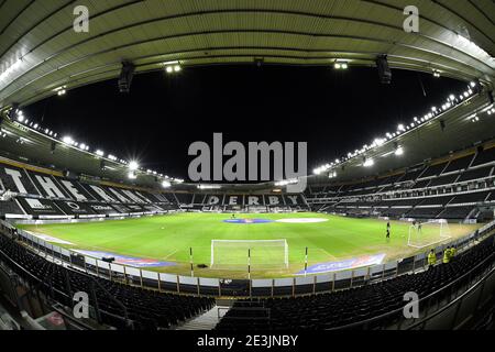 DERBY, ANGLETERRE. LE 19 JANVIER : vue générale du Pride Park, qui abrite le comté de Derby avant le match de championnat Sky Bet entre le comté de Derby et Bournemouth au Pride Park, Derby le mardi 19 janvier 2021. (Crédit : Jon Hobley | MI News) Banque D'Images