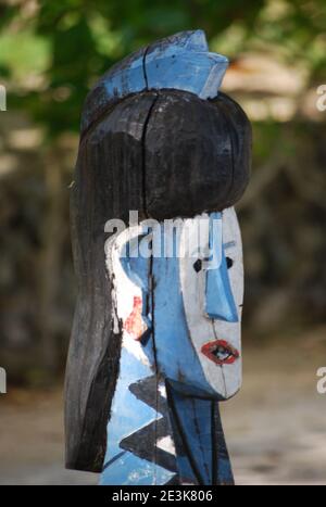 Totem pôle dans l'île thaïlandaise Ko Surin Banque D'Images