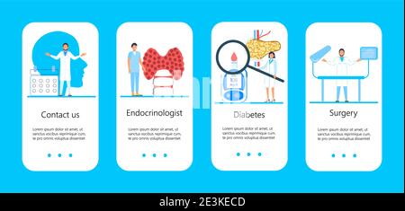 Les endocrinologues diagnostiquent et traitent la glande thyroïde humaine. Les spécialistes font des tests sanguins sur les hormones.thyroiothyroide-stimulant hormone test concept vecteur pour Illustration de Vecteur