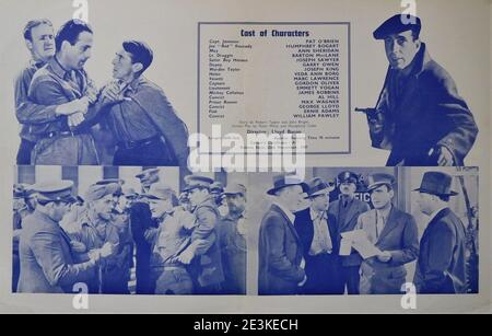 HUMPHREY BOGART PAT O'BRIEN et JOE SAWYER à SAN QUENTIN Directeur 1937, LLOYD BACON Story Robert Tasker et John Bright Warner Bros. / premiers distributeurs nationaux (Royaume-Uni) Banque D'Images