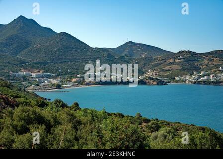 Crète, Grèce - 24 octobre 2020. Vue sur le beau quartier de Bali à l'extérieur de Rethymno. Plage de Karavostasi, île de Crète, Banque D'Images